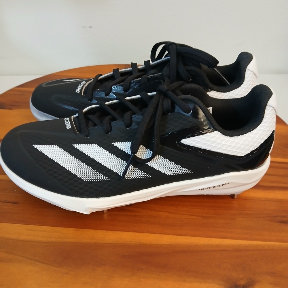 Adidas Baseball Cleats Mens 7 Black Adizero Electric BS Metal Spikes ID0953